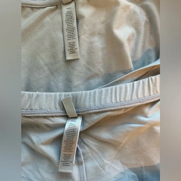 SKIMS Scoop Neck Sleep Set | Zen Blue | Size S - Picture 9 of 9
